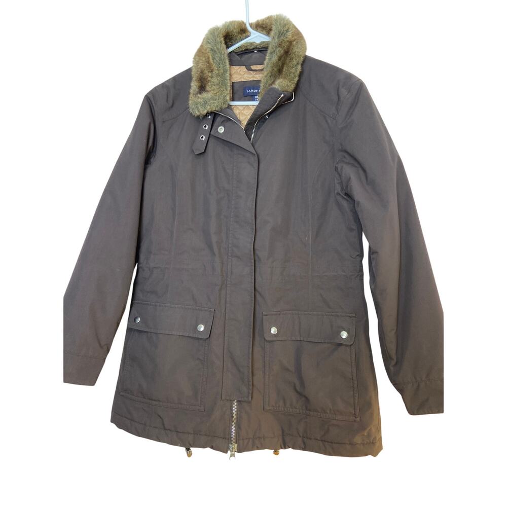 Lands‎ End winter brown jacket